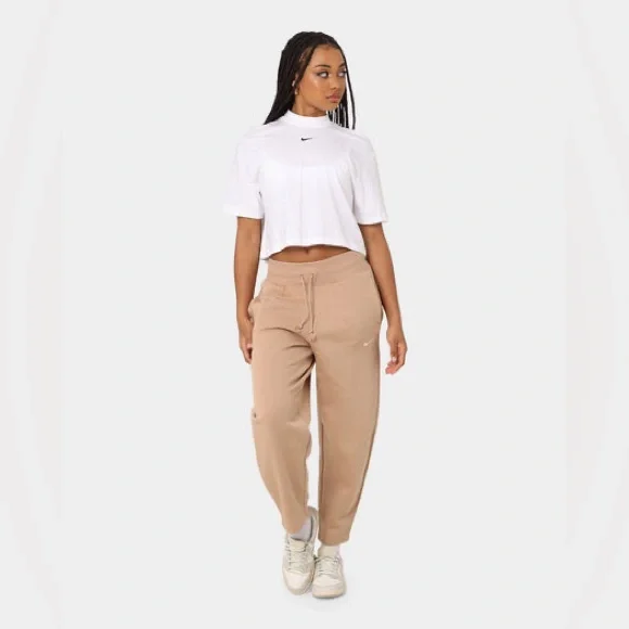 WOMEN'S NIKE SPORTSWEAR STYLE FLEECE HIGH-WAISTED CURVE SWEATPANTS - Picture 2 of 9